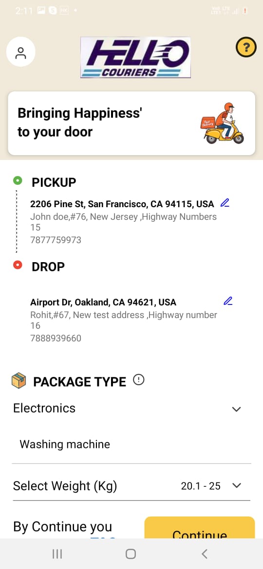 screenshot of Last Mile Delivery Software